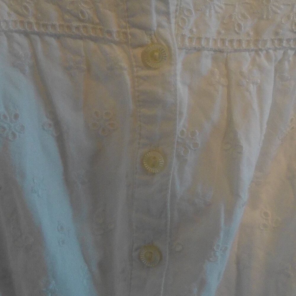 NWT: Doen X GAP Eyelet Midi Dress Off White Size L - Picture 2 of 12
